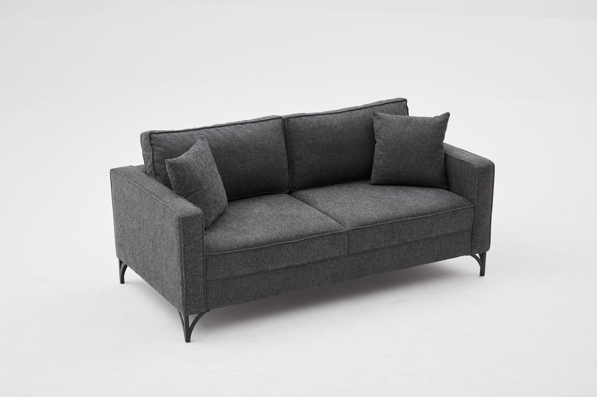 Sofa 2-Sitzer mit Stoff, Berlin Anthrazit (6)