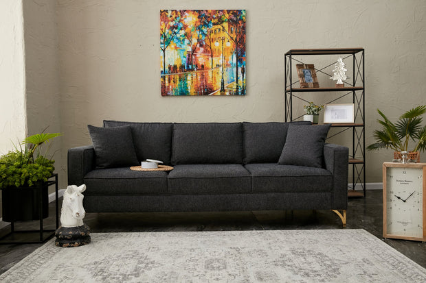 Sofa 3-Sitzer mit Stoff, Berlin Anthrazit (2)