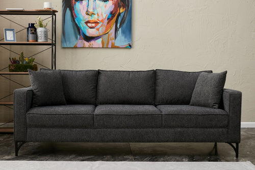 Sofa 3-Sitzer mit Stoff, Berlin Anthrazit