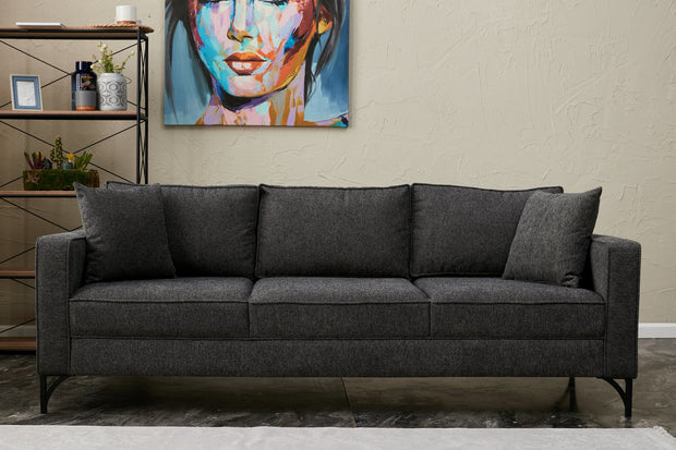 Sofa 3-Sitzer mit Stoff, Berlin Anthrazit