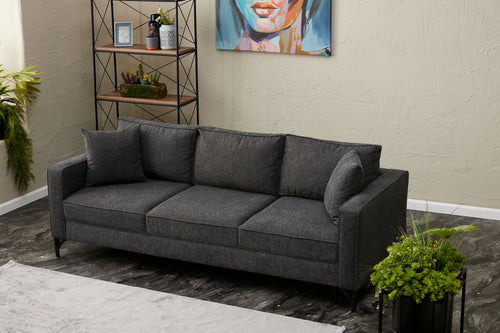 Sofa 3-Sitzer mit Stoff, Berlin Anthrazit (1)