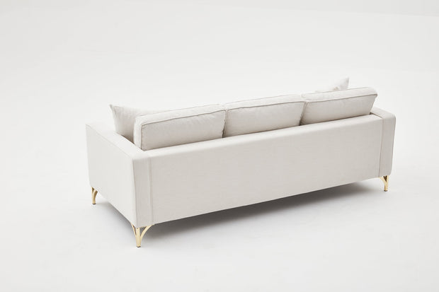 Sofa 3-Sitzer mit Stoff, Berlin Creme (2)