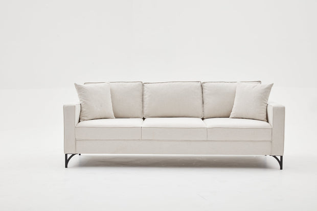 Sofa 3-Sitzer mit Stoff, Berlin Creme (2)