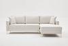 Ecksofa mit Chaiselongue Rechts, 3-Sitzer, aus Stoff, Berlin Creme (5)