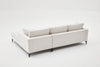 Ecksofa mit Chaiselongue Rechts, 3-Sitzer, aus Stoff, Berlin Creme (6)