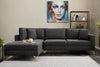 Ecksofa mit Chaiselongue Links, 3-Sitzer, aus Stoff, Berlin Anthrazit (2)