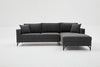 Ecksofa mit Chaiselongue Rechts, 3-Sitzer, aus Stoff, Berlin Anthrazit (6)