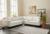 Ecksofa Symmetrisch, 4-Sitzer, aus Stoff, Berlin Creme