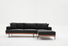 Ecksofa mit Chaiselongue Rechts, 3-Sitzer, aus Stoff, Liva Anthrazit (5)