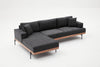 Ecksofa mit Chaiselongue Links, 3-Sitzer, aus Stoff, Liva Anthrazit (6)