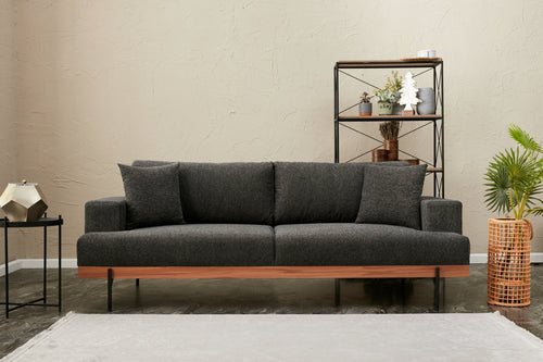 Sofa 3-Sitzer mit Stoff, Liva Anthrazit