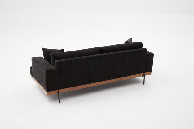 Sofa 3-Sitzer mit Stoff, Liva Anthrazit (5)