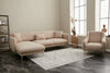 Ecksofa Schlaffunktion mit Chaiselongue Links, 3-Sitzer, aus Stoff, Simena Beige (2)