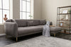 Ecksofa Schlaffunktion mit Chaiselongue Rechts, 3-Sitzer, aus Stoff, Simena Grau (1)