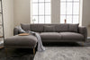 Ecksofa Schlaffunktion mit Chaiselongue Links, 3-Sitzer, aus Stoff, Simena Grau