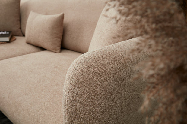 Schlafsofa 3-Sitzer mit Stoff, Simena Beige (5)