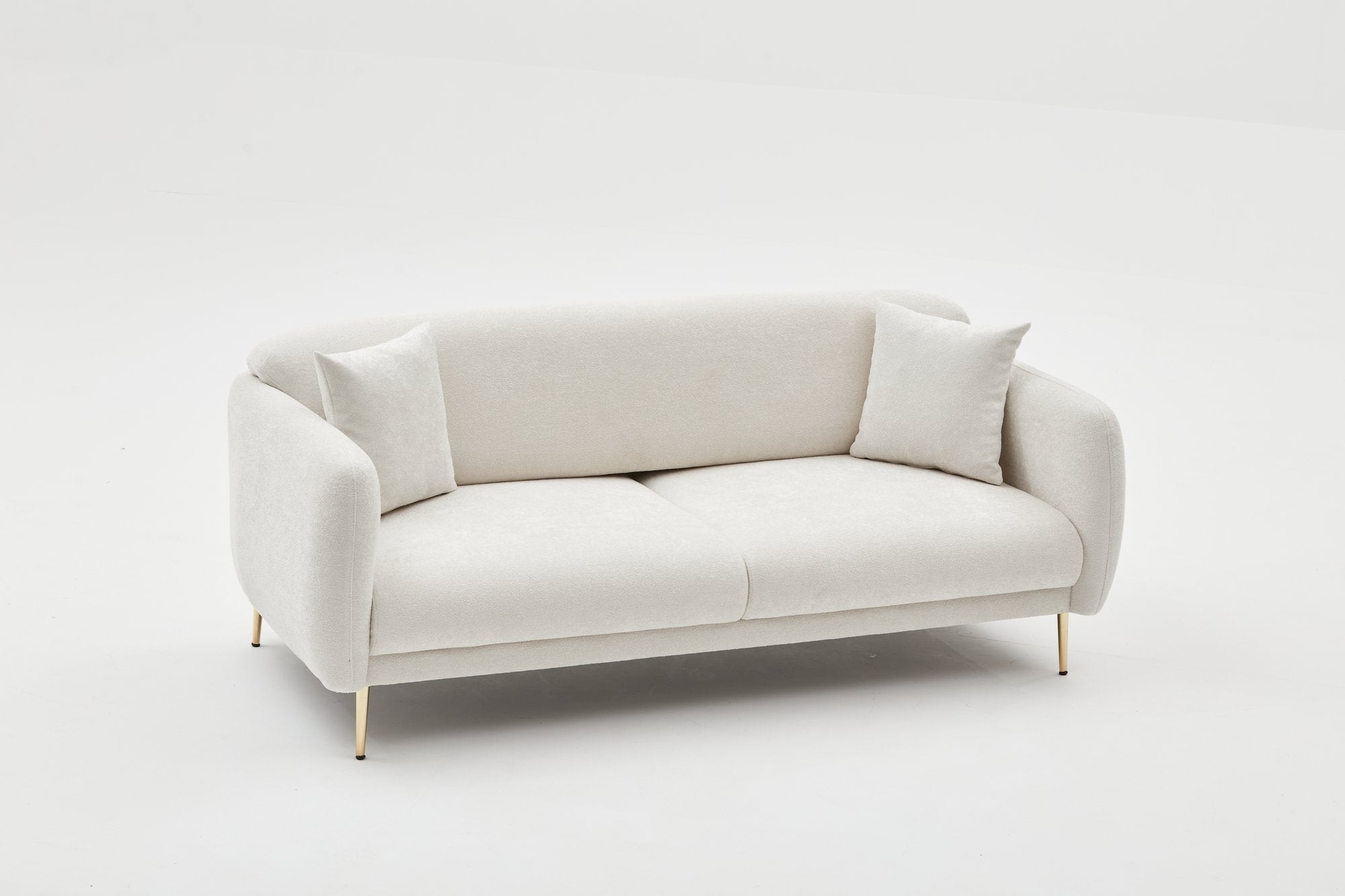 Schlafsofa 3-Sitzer mit Stoff, Simena Creme (6)