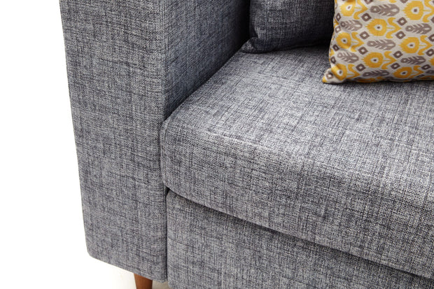 Sofa 2-Sitzer mit Stoff, Step Grau (6)