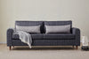 Sofa 3-Sitzer mit Stoff, Salem Anthrazit