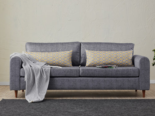 Sofa 3-Sitzer mit Stoff, Salem Grau