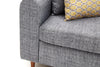 Sofa 3-Sitzer mit Stoff, Salem Grau (6)