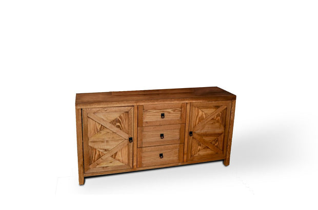 Sideboard mit 3 schubladen und 2 türen, Stocka Eiche