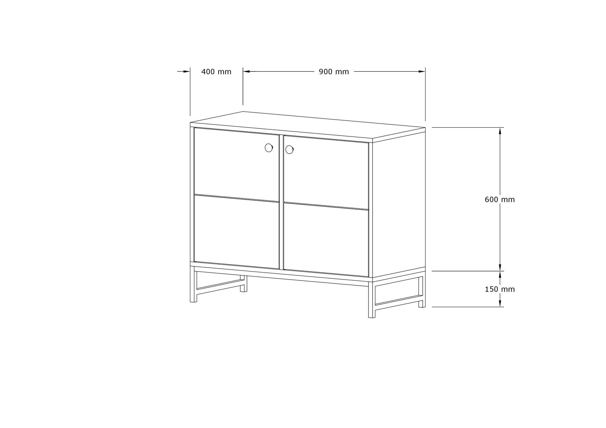 Sideboard mit 2 türen, Sedef Eiche (3)