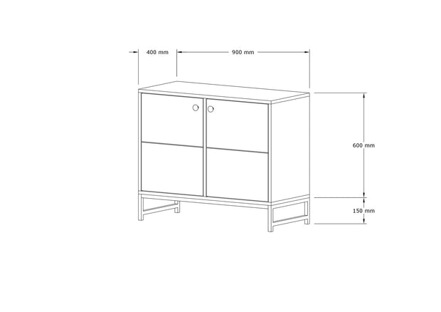 Sideboard mit 2 türen, Sedef Eiche (3)