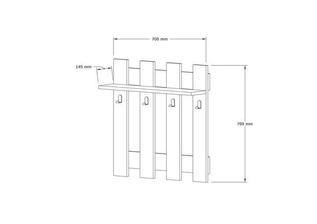 Wandgarderobe Carina Eiche (3)