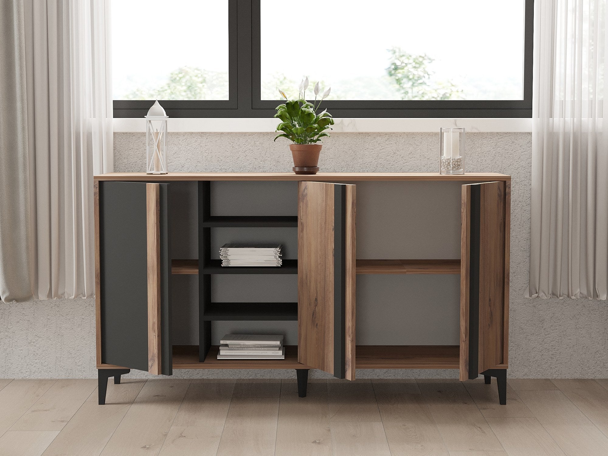 Sideboard mit 3 türen, Dora Natürlich (1)