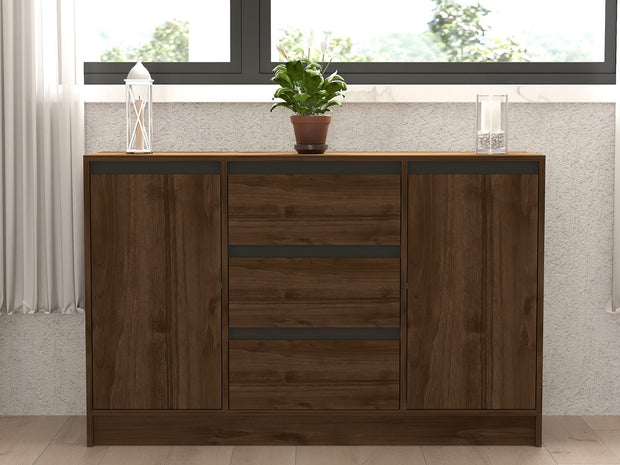 Sideboard mit 3 schubladen und 2 türen, Onat Anthrazit (2)