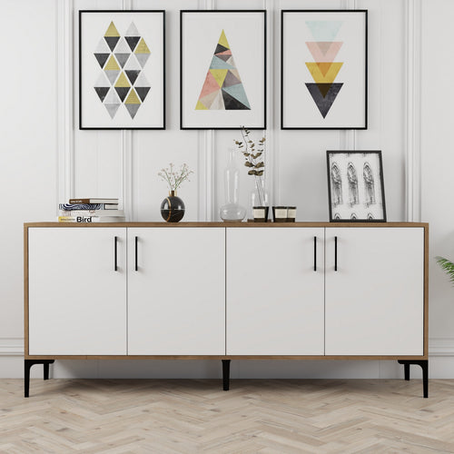 Sideboard mit 4 türen, Kiev Nussbaum