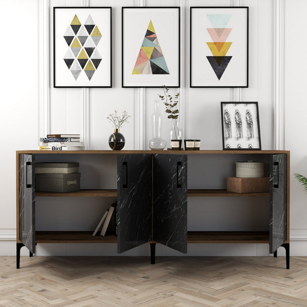 Sideboard mit 4 türen, Kiev Nussbaum (1)