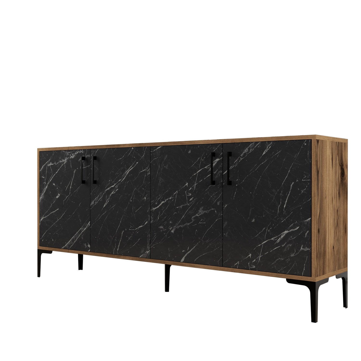 Sideboard mit 4 türen, Kiev Nussbaum (4)