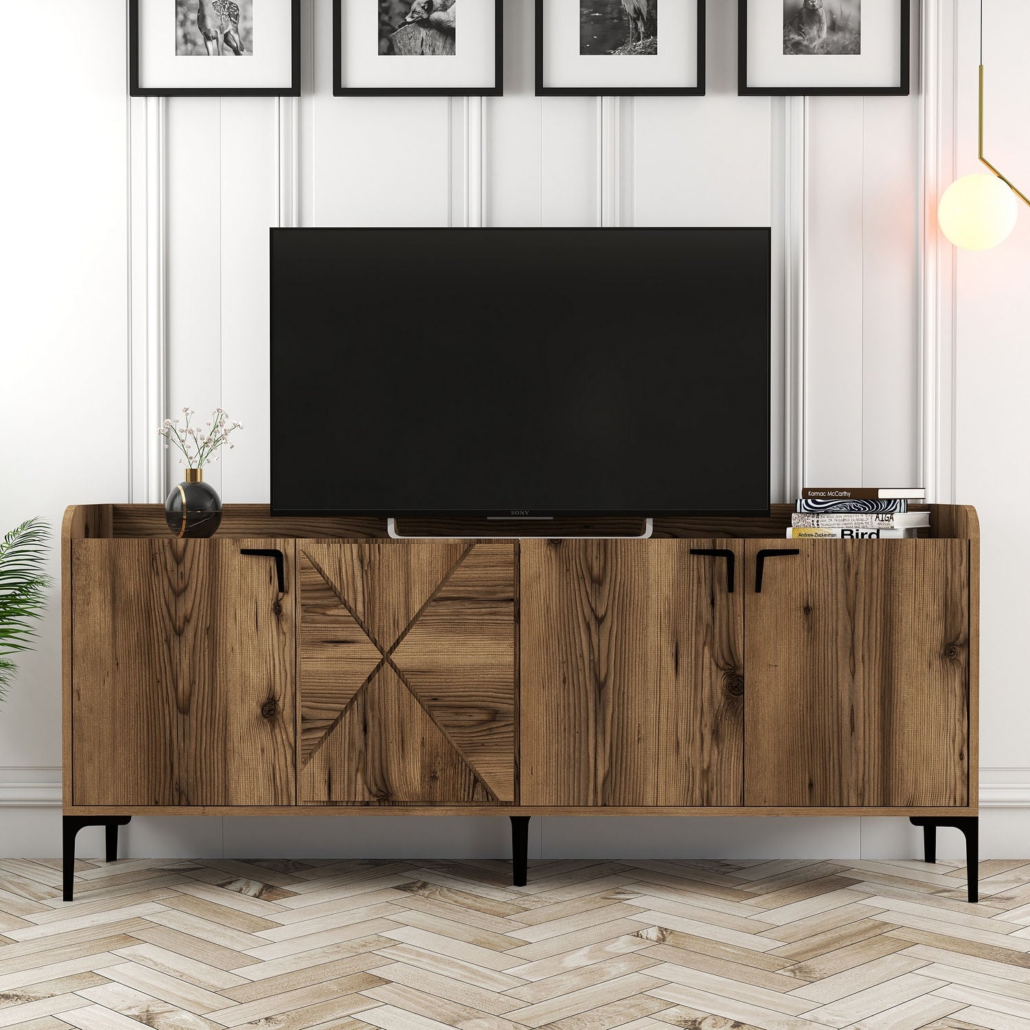 Sideboard mit 4 türen, Venedik Nussbaum (4)