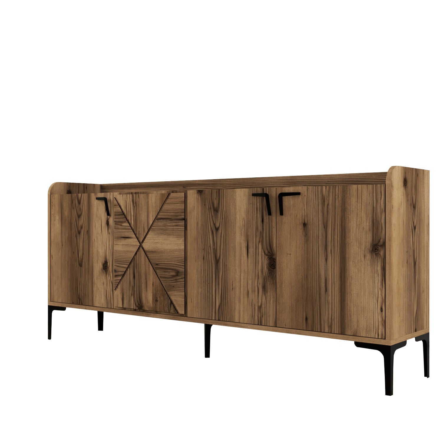 Sideboard mit 4 türen, Venedik Nussbaum (5)