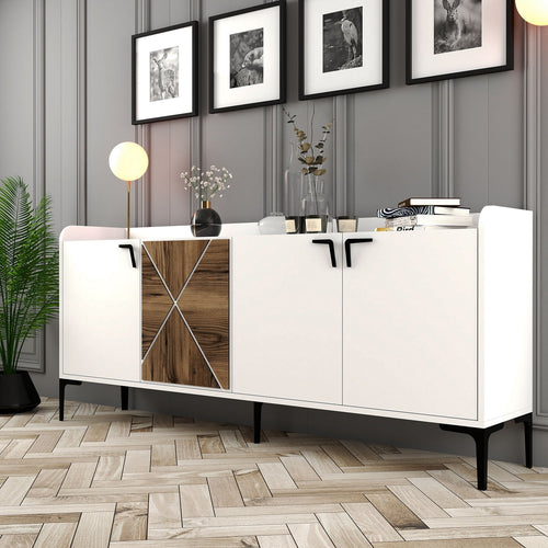 Sideboard mit 4 türen, Venedik Weiß (1)