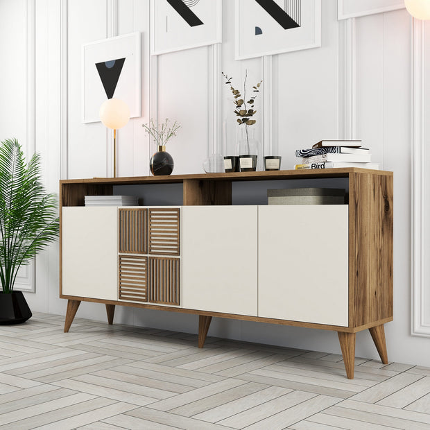 Sideboard mit 4 türen, Milan 160 Creme (1)