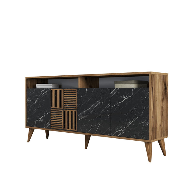 Sideboard mit 4 türen, Milan 160 Schwarz (5)