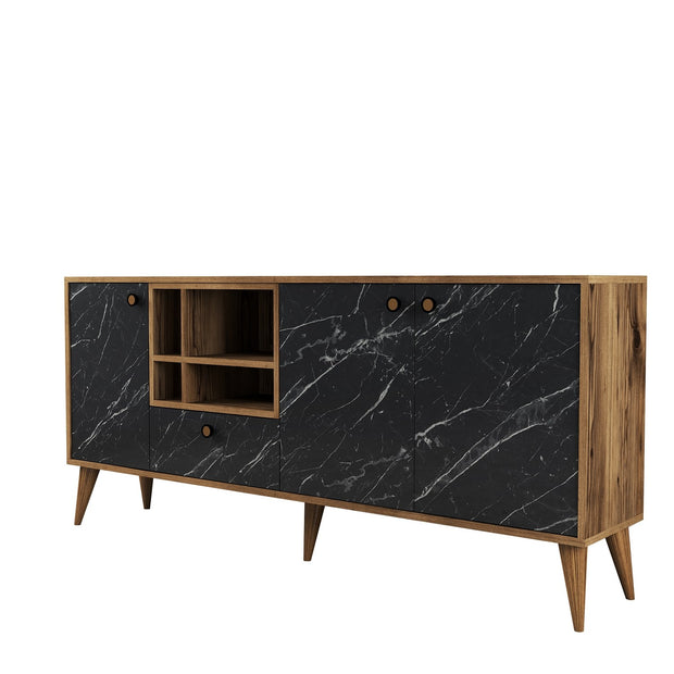 Sideboard mit 4 türen, Napoli Schwarz (5)