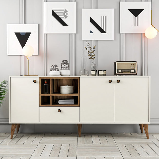 Sideboard mit 4 türen, Napoli Creme