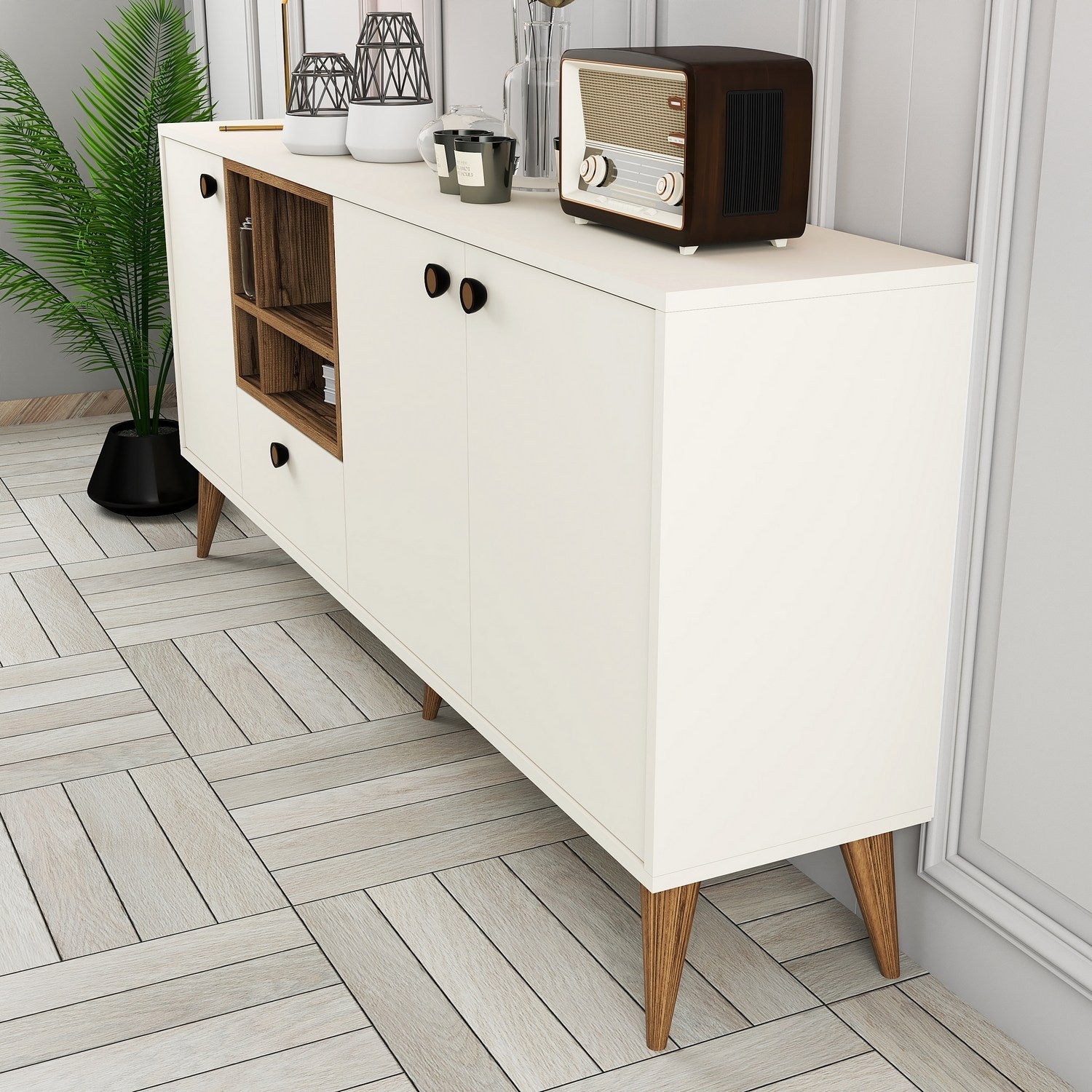 Sideboard mit 4 türen, Napoli Creme (3)