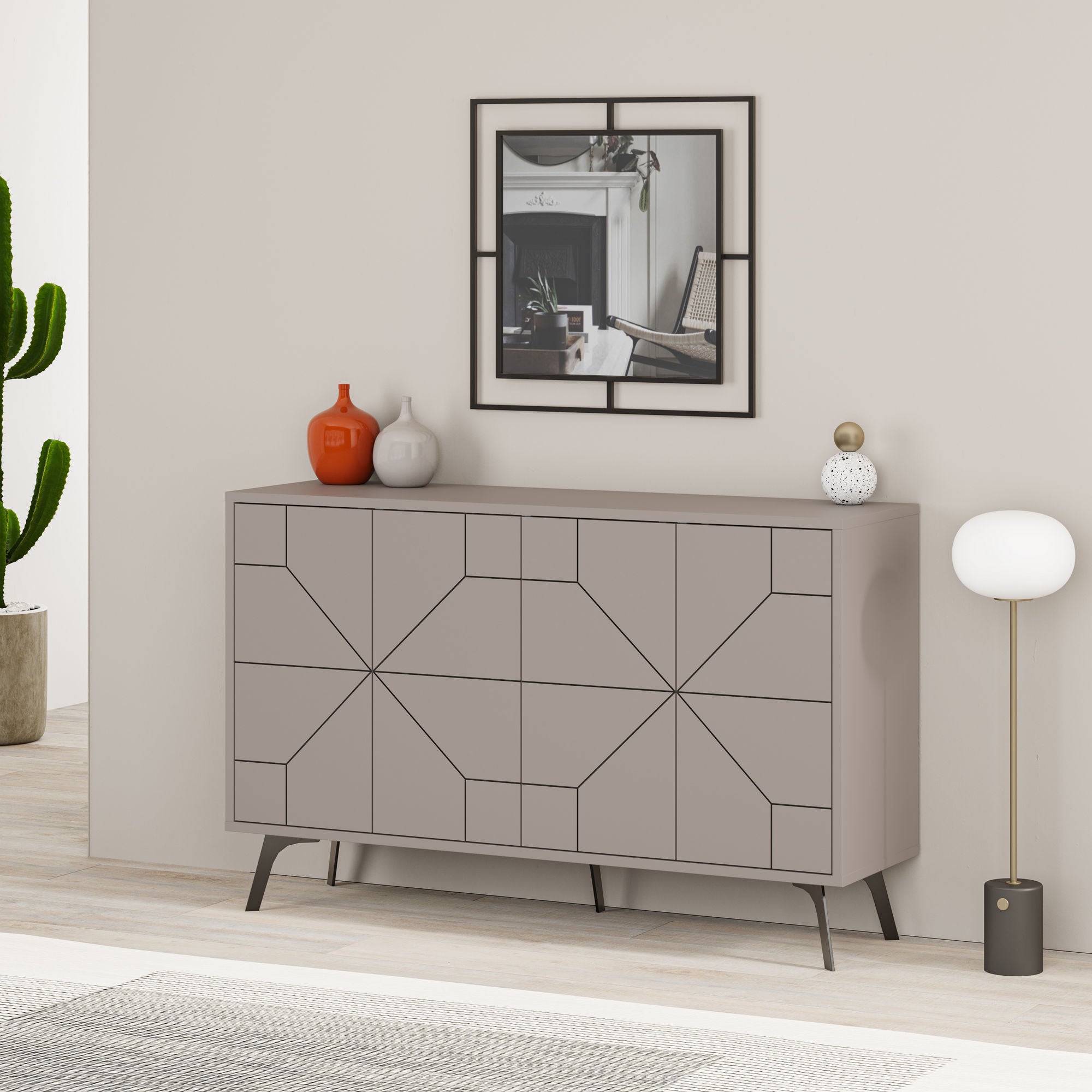 Sideboard mit 4 türen, Dune Cappuccino