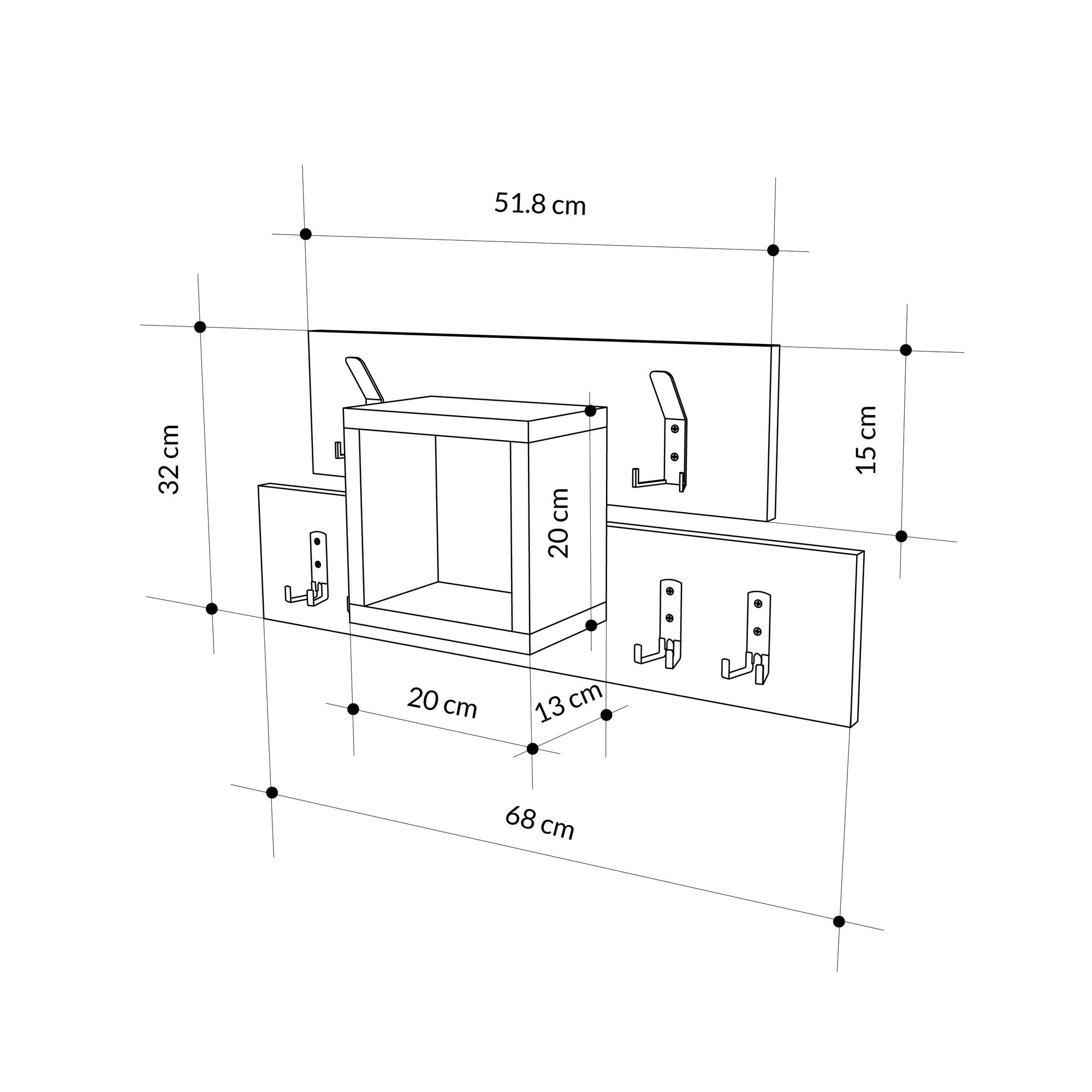 Wandgarderobe Lumina Cappuccino (4)