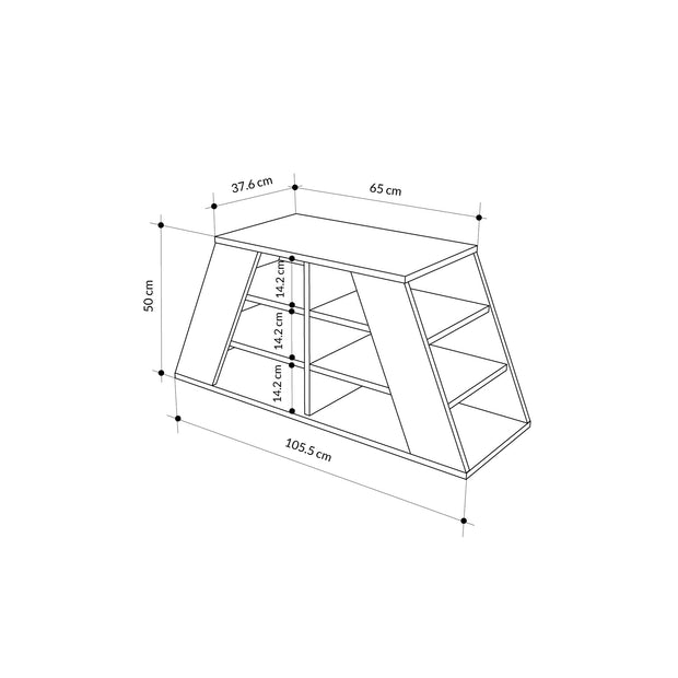 Schuhschrank mit Sitzbank Pyramid Grau (5)