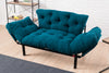 Schlafsofa 2-Sitzer mit Stoff, Nitta Blau (1)