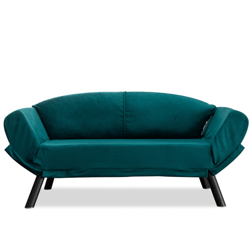 Schlafsofa 2-Sitzer mit Stoff, Genzo Blau (1)