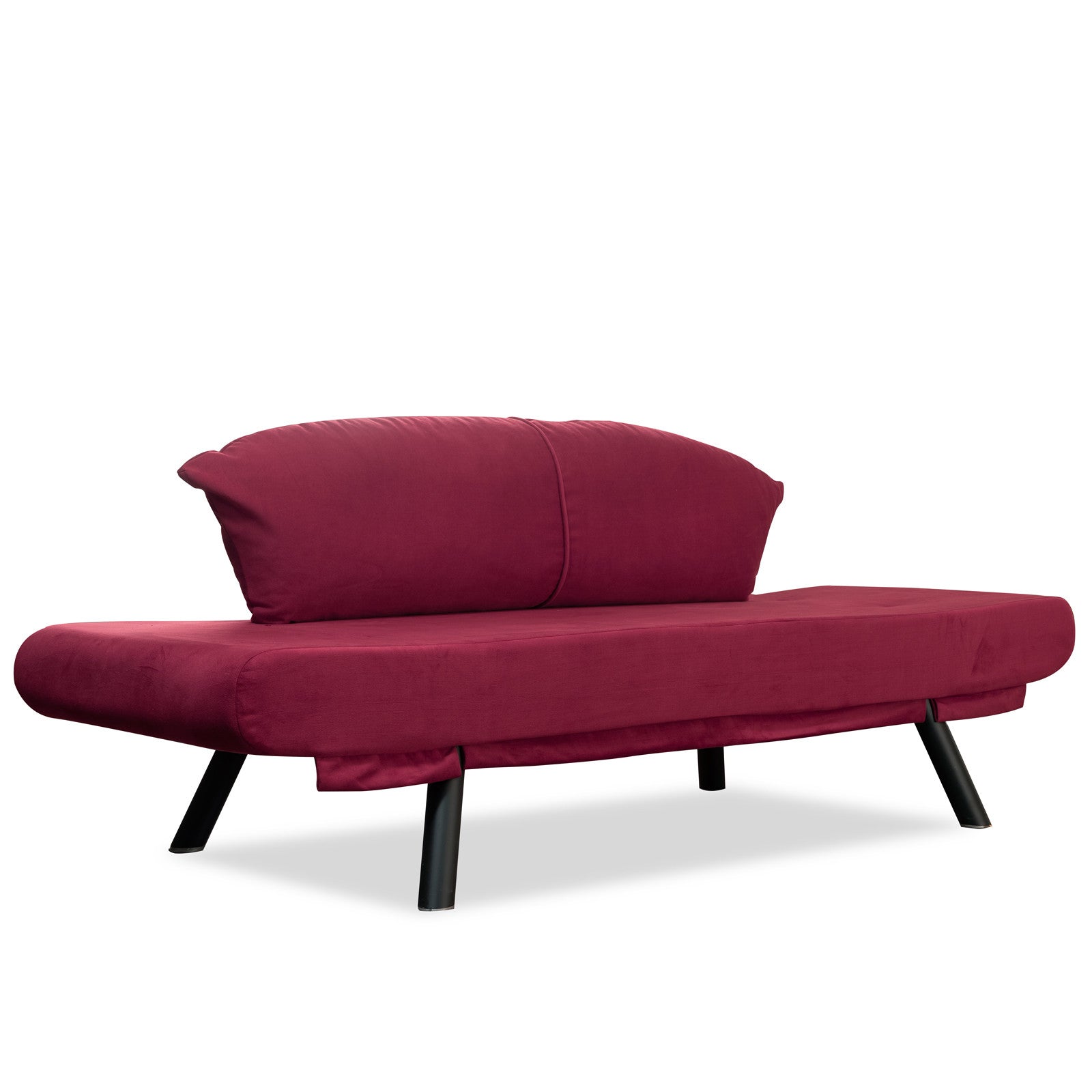 Schlafsofa 2-Sitzer mit Stoff, Genzo Bordeaux (3)