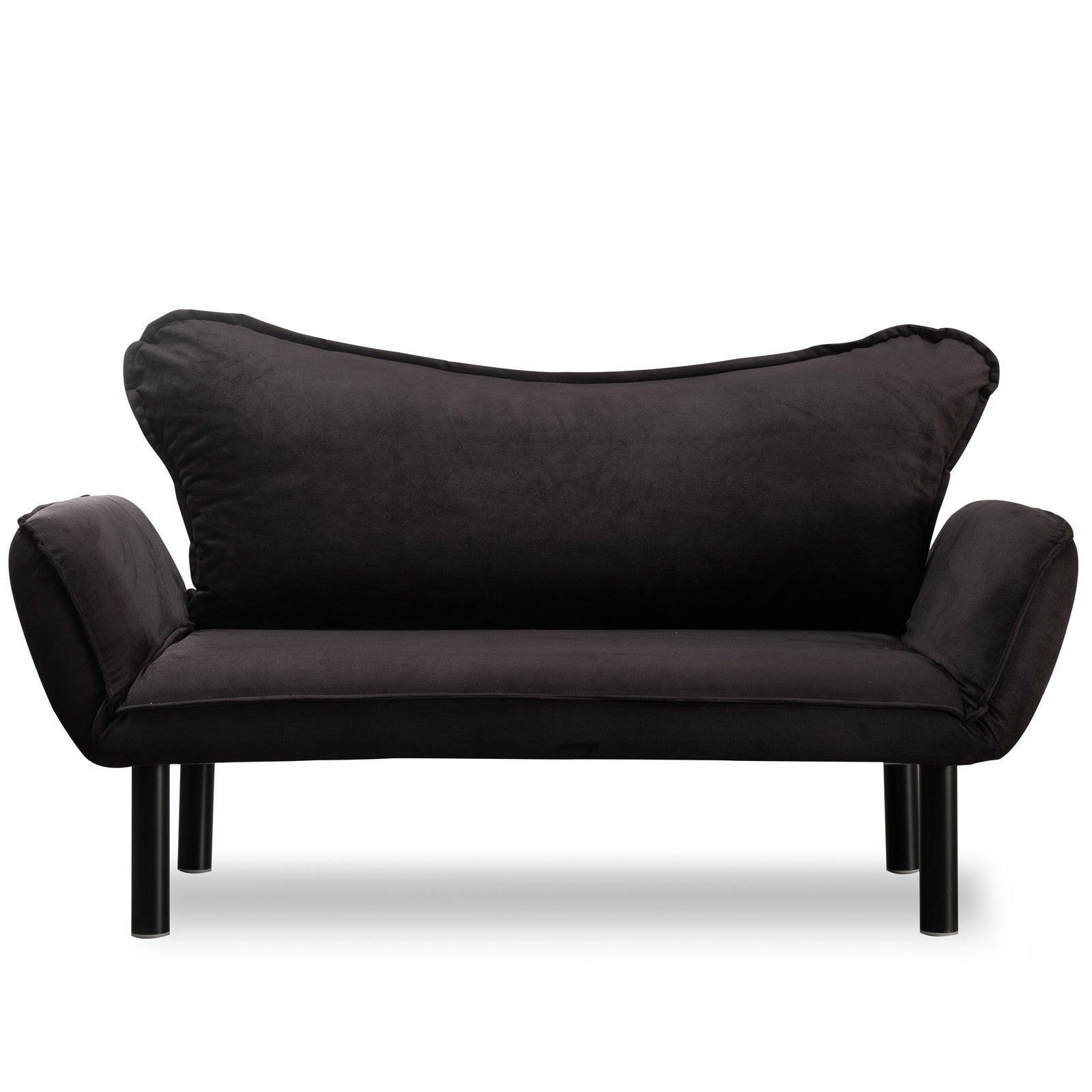 Schlafsofa 2-Sitzer mit Stoff, Chatto Schwarz (2)