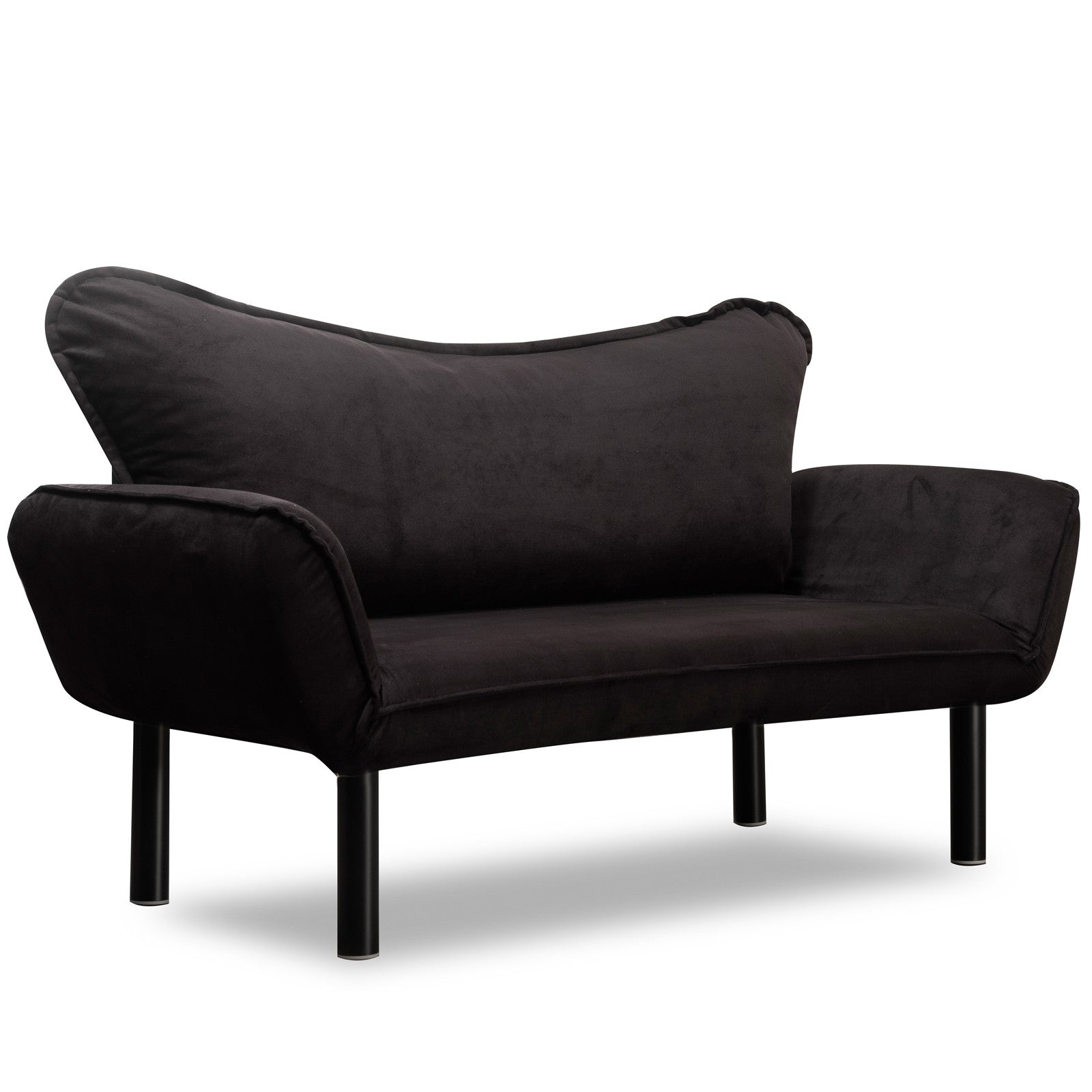 Schlafsofa 2-Sitzer mit Stoff, Chatto Schwarz (3)